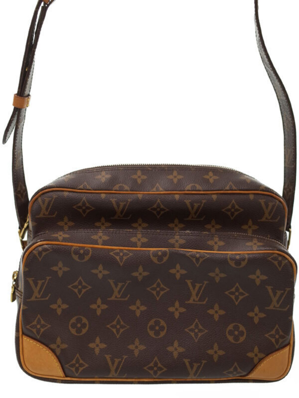 Louis Vuitton Monogram Nile Crossbody Bag Canvas Leather Brown